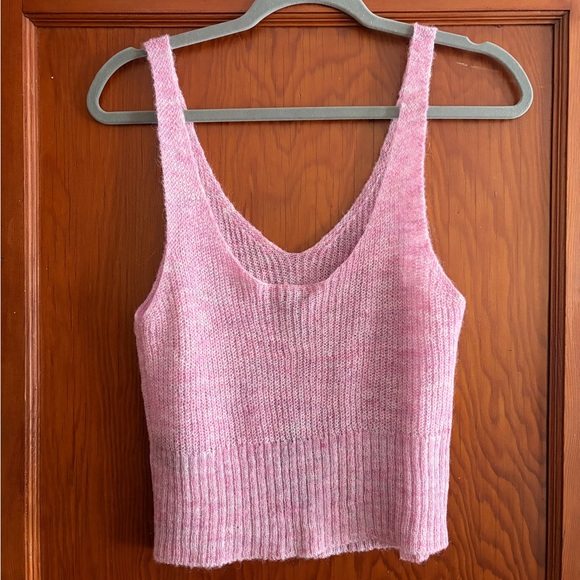 Monrow Soft Pink Ribbed Tank Top - Picture 2 of 4